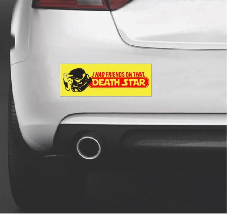 Bumper Stickers – Star Wars Funny Friends on that Death Star | MADE IN USA