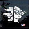 Star Wars Yoda The force is Strong Decal Sticker