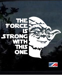 Star Wars Yoda The force is Strong Decal Sticker