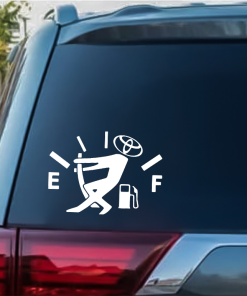 Toyota Funny Gas Gauge window decal Sticker