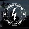 Union Proud Electrician Decal Sticker