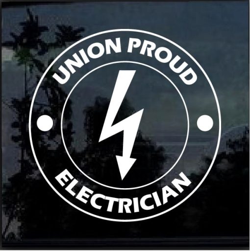 Union Proud Electrician Decal Sticker