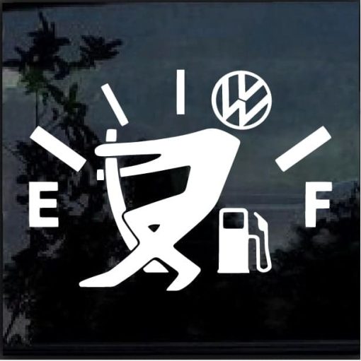 VW Volkswagen Funny Gas Gauge Decal sticker
