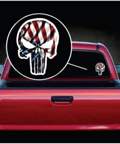 Chris Kyle Punisher American Flag Color Decal Sticker