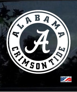 Alabama Crimson Tide round Window Decal Sticker