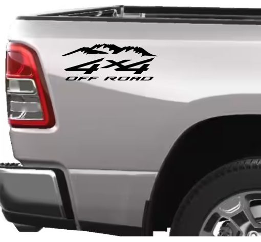 Dodge ram 4x4 mountains decal sticker