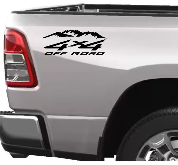 Dodge ram 4x4 mountains decal sticker
