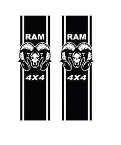 Dodge Ram Head 4x4 - set of 2 Bedside Stripes