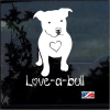 Love a Pitbull a2 Window Decal Sticker