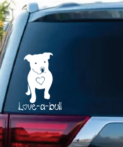 Love a Pitbull a2 Window Decal Sticker