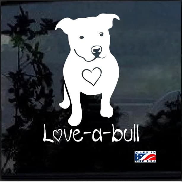 American Bully Infinity sticker *H381* 4 x 8.5  inch vinyl pitbull love decal 