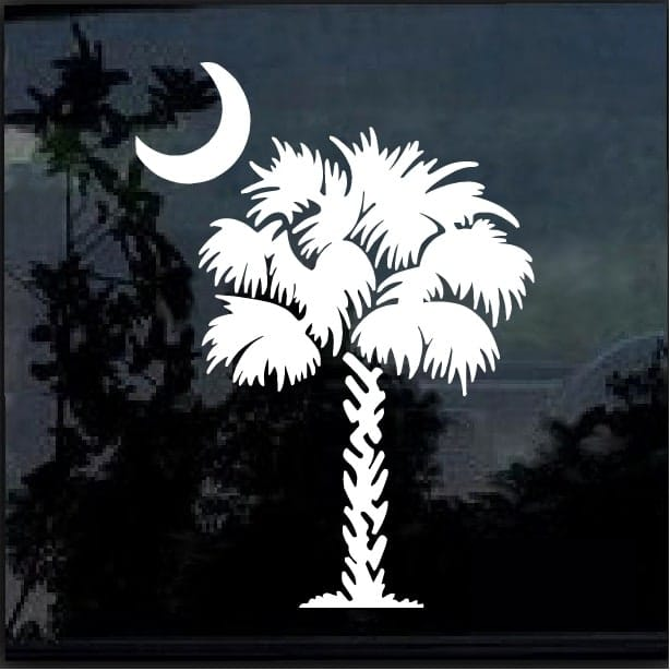 Florida Palm Trees Oval Sticker - U.S. Custom Stickers