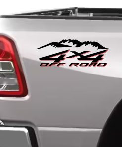 Dodge Ram 4x4 mountains Off Road Decal Sticker set 2 color