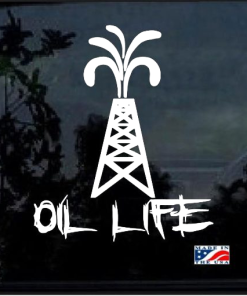 oil life pump jack roughneck Window Decal Sticker