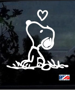 Snoopy With Heart - Cartoon Decal Sticker
