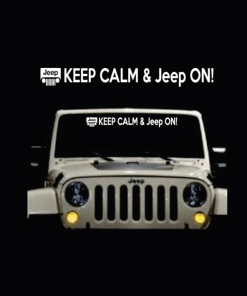 Jeep Keep Calm and Jeep on Vinyl Decal Sticker
