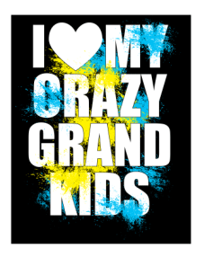 I love my Crazy Grandkids Full Color Decal Sticker