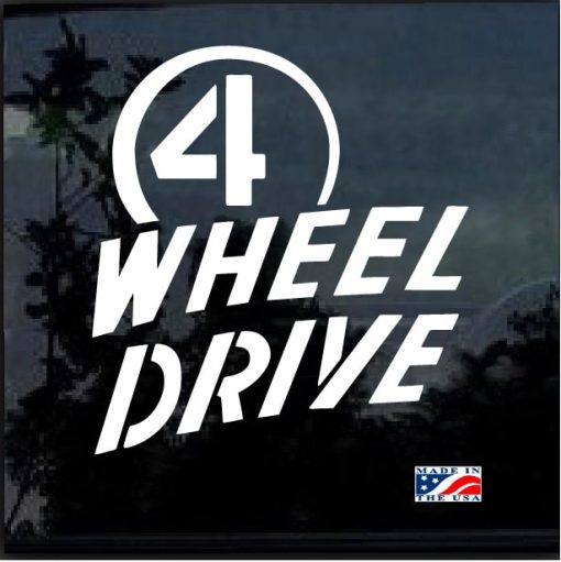 4 Wheel Drive Window Decal Sticker