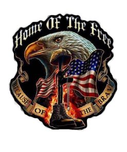 Home of the free Because of the brave Full Color Decal