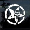Jeep Punisher Weathered Star window decal sticker