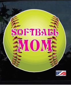 Softball Mom Full Color Outdoor Decal Sticker
