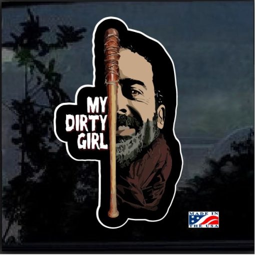 Walking Dead Negan Lucille My Dirty Girl Color Decal