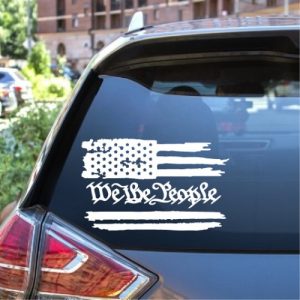 We The People Weathered American Flag Decal Sticker For Cars And Trucks ...