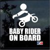 Baby Motocross Rider On Board Decal Sticker