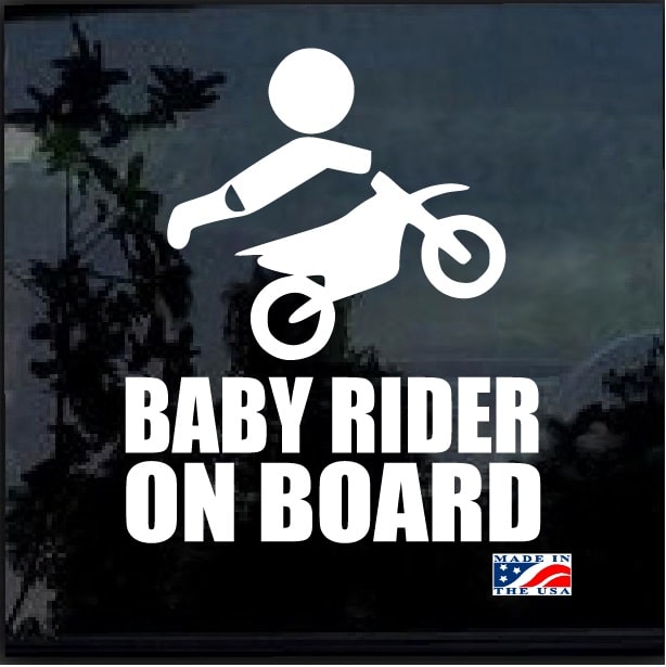Biker Baby Biker On Board Vinyl Decal Sticker Car Motorbike Motorcycle Laptop