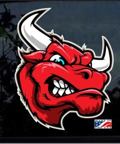 Big Red Bull Full Color 7 Inch Decal Sticker