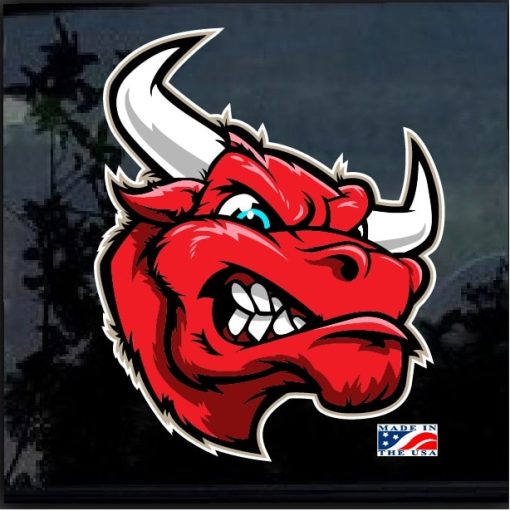 Big Red Bull Full Color 7 Inch Decal Sticker