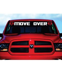 dodge move over windshield decal sticker