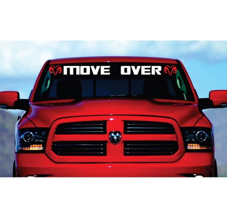 Dodge Ram Move Over Windshield Banner Decal Sticker – Dodge Decal ...