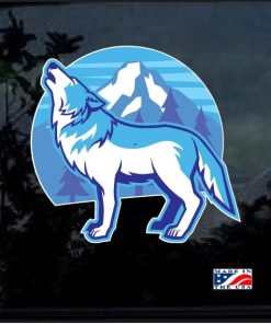 Howling Wolf Full Color 7 Inch Decal Sticker