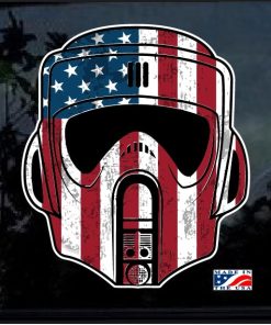 Storm Trooper Patriotic Flag Full Color Decal Sticker
