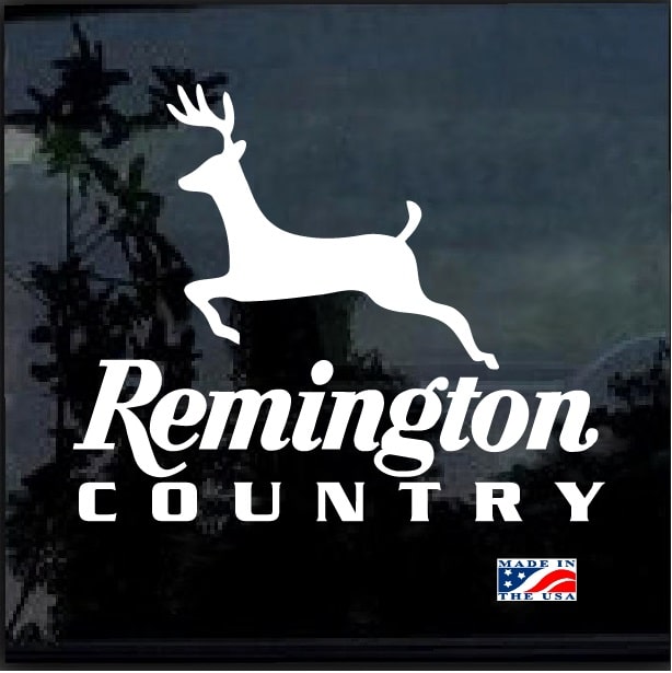 Remington Official Auto Decal Sticker Remington Country Deer white NEW 
