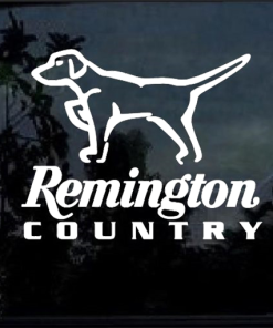 Remington Country Hunting Dog Pointer Window decal Sticker