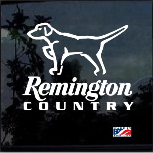 Remington Country Hunting Dog Pointer Decal Sticker