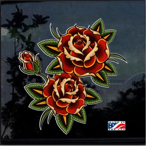 Rose Roses Full Color 7 Inch Decal Sticker
