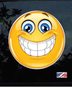 Smiley Emoticon Full Color Outdoor Decal Sticker