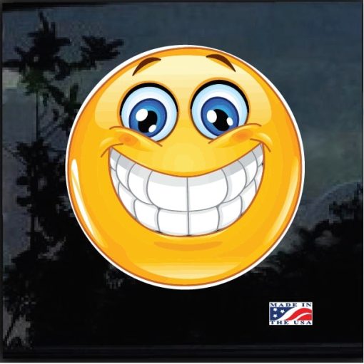 Smiley Emoticon Full Color Outdoor Decal Sticker