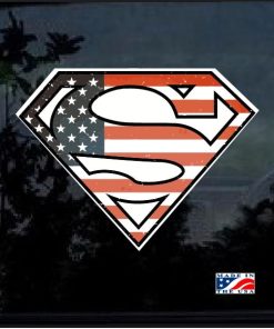 Superman Flag Full Color Decal Sticker