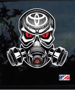 Toyota Skull Gas Mask Full Color Outdoor Decal Sticker