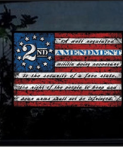 2nd Amendment Flag Full Color Decal Sticker