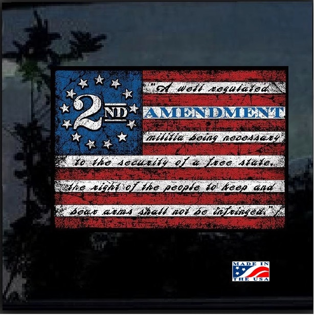 2nd Amendment Flag Full Color Decal Sticker