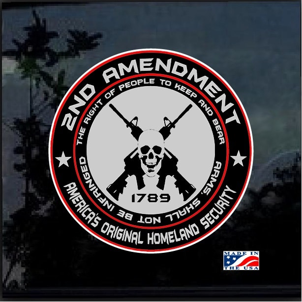 vinyl decal sticker homeland security 3% 2nd amendment security ar15 holster 