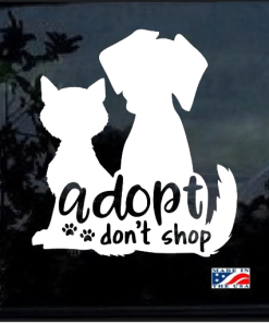 Adopt Don't Shop Window Decal Sticker