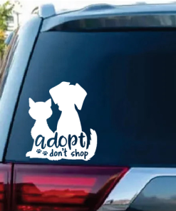 Adopt Don't Shop Window Decal Sticker