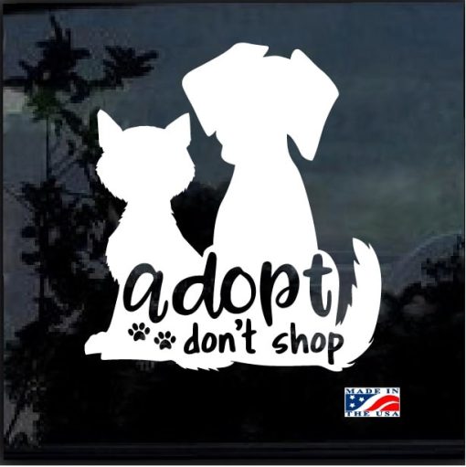 Adopt Dont Shop Decal Sticker