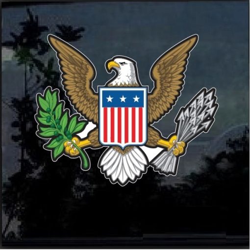 American Eagle with flag Full Color Decal Sticker